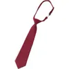 Camisa con Corbata Estilo Preppy Borgoña para Niñas Estudiante jk DK Hombres Tendencia Sin Corbata Corbata Pequeña Rojo Color Puro Pajarita