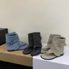 2026 Verão Novo Estilo Botinhas Jeans com Dedos Separados Botas Fashion Sandálias Casuais Planas Moda Tendência Slip-On