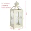 Estilo Europeu Ferro Forjado Vidro Pastoral Retro Vento Lâmpada Suporte de Vela Ornamento Nórdico Romântico Casa Suporte de Vela Lanterna Decorativa