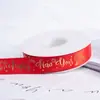 Cinta de Año Nuevo Decoración de Regalo Cinta para Envolver Regalos Felicitaciones Festivas de Año Nuevo Año del Caballo Cinta Estampada en Oro Festival de Primavera Cinta Roja