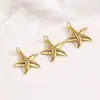 Serie Marina de Nicho Transfronteriza Collar Colgante de Concha Estrella de Mar Caracola Joyería de Cobre Versátil para Mujer Accesorios Colgante