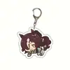 Personagem de Desenho Animado Mcqueen Corridas de Cavalos Anime Mercadoria Chaveiro de Acrílico Estilo 2D Tokai Teio Pingente de Mochila