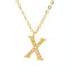 Verão moda titânio aço diamante carta colar feminino all-match cross-border 26 Inglês carta pingente clavícula cadeia atacado