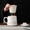 Grasa de oveja jade cerámica taza de oficina separación de té taza de burbujas taza taza empresa compañero de negocios regalo regalo logo