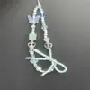Corrente de Celular com Laço Azul Haiyan de Verão Cordão de Pescoço Corrente de Contas ccd Pequenos Ornamentos Frescos para Pendurar no Celular Corda Anti-perda