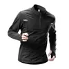 Camiseta de Manga Larga Suelta con Cremallera y Estampado para Hombre, Nueva para Otoño e Invierno, Deportiva y Casual, para Correr y Gimnasio, Transfronteriza