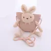 Bolso de paja Yipan para niños para niñas, lindo bolso cruzado para niñas pequeñas, bolso de hombro de conejo de moda de princesa para bebé