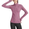 Traje de yoga Athena Lulu, chaqueta deportiva de cuello alto color piel para mujer, para correr, fitness, manga larga, con cremallera