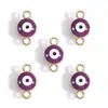 DIY Pingente de Olho de Diabo de Liga com Gota de Óleo Pulseira Chaveiro Brinco Charme Acessórios W640