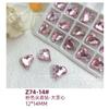 Nuevos adornos de uñas de diamantes rosas al por mayor adornos de diamantes de vidrio ultra-flash con forma de fondo puntiagudo amor gota de agua accesorios para uñas gordas