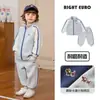 Conjunto Deportivo de Bloques de Color para Niños Estilo Primavera y Otoño Chaqueta y Pantalones 2026 Nuevo Conjunto de Otoño para Niños Conjunto de Dos Piezas