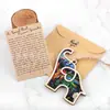 Fabricante de Procesamiento Personaliza Regalos Creativos, Elefante de Amistad Fraternal Artesanía de Madera, Adornos para Árbol de Navidad, Suministro Transfronterizo