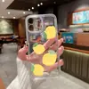 Funda de teléfono con temática de verano con diseño de limón, iPhone 17, funda minimalista y transparente, Apple 16 Pro Max, funda protectora ultradelgada