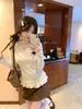 Camiseta de Manga Larga con Cuello Alto Floral Marrón para Mujer Otoño Invierno Nueva Ajustada con Volantes Felpa Capa Base Superior