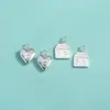 Pingente Coração de Pêssego Estilo Coreano Prata Esterlina S925 Pulseira de Cristal Igual à de Blogueira Coreana Pingente Casa do Amor Acessórios DIY