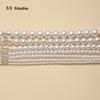 Perlas sueltas de imitación de ABS blanco beige brillante, accesorios de bricolaje hechos a mano, collar, pulsera, cadena para teléfono móvil