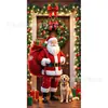 Cortinas para Puerta de Navidad, Banderas para Puerta, Cajas de Regalo, Decoraciones para Interiores y Exteriores, Banderas para Eventos Festivos, Envío Transfronterizo