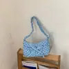 Bolsa Nube Estilo Coreano Plisada Lunares Bolso de Hombro para Debajo del Brazo Fresca y Simple Bolsa de Tela de Nylon Bolso Cruzado Versátil Casual