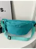 Riñonera de nailon 2026 nuevo estilo bandolera para el pecho bolsa casual de lona para mujer de moda color liso deportiva nicho versátil venta directa