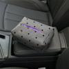 Caja de Pañuelos para Coche Lluvia Azul Casual y Moderna Lunares Caja de Reposabrazos para Coche Caja de Pañuelos Lazo Bolsa de Pañuelos para Coche para Mujer