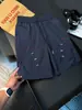 Shorts Bordados de Secado Rápido Cortados en Diagonal Estilo Americano para Hombre, Pantalones Deportivos Finos de Verano para Fitness, Shorts de Baloncesto a la Rodilla