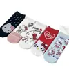 Calcetines de Algodón Casual Versátiles Estilo Japonés Lindos con Dibujos Nuevos de Hello Kitty para Primavera Verano, Calcetines Bajos 3D de Hello Kitty para Mujer
