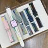 Correa de Reloj de Mezclilla Pintada a Mano de Colores Adecuada para Applewatch iWatch 12ª Generación 11/10