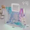 Bolsa de compras PVC laser cor mágica Bolsa transparente TPU bolsa de presente bolsa de gelatina fashion bolsa laser à prova d'água personalizada