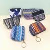 Monedero de lana tejida estilo étnico retro de moda, nuevo bolso retro de estilo étnico, bolso para guardar monedas para mujer, venta al por mayor
