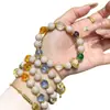 Artículo popular en transmisión en vivo de nuevo producto: Pulsera de porcelana y vidrio con ceniza de incienso de Pekín, pulsera de mano de porcelana con ceniza de incienso del pequeño libro rojo para hombres y mujeres