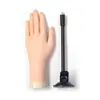 Manicura Práctica Simulación Mano Molde Herramienta Mano Falsa Silicona Mano Falsa Flexible Estante Exhibidor de Uñas Goma Molde Falso