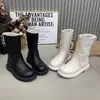 Botas Nuevas de Piel Suave para Invierno 2026 Botas Planas Estilo Martin para Mujer, Populares Botas de Nieve de Uso Bidireccional, Botas Cortas Engrosadas con Forro de Lana para Mujer