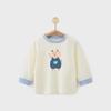 Camisetas de Primavera e Outono para Meninos e Meninas 2025 Novo Estilo Camisetas de Manga Longa para Meninos e Meninas Tops para Bebês Algodão Puro Classe A Desenho Animado Fofo