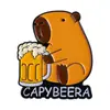 Broche Desenho Animado Capivara Animalzinho Fofo Capivara Emblema Pintado Decoração de Mochila de Estudante Medalha