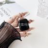 Para Apple Watch Anillo de Corazón Metal Aleación de Zinc Diamante iwatchS9 Banda Representativa 22MM Banda de Reloj de Moda Samsung