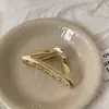 Grampo Metálico Oversized de Alta Qualidade, Simples Elegante, Presilha Estilizada de Laço Estéreo, Presilha para a Parte de Trás da Cabeça, Presilha Tubarão