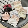 Ropa interior de satén y encaje directa de fábrica para mujer, cruzada de cintura baja, malla transparente, ligera, transpirable, bragas para damas sin rastro