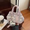 2025 Nueva Bolso de Hombro de Moda con Incrustaciones de Diamantes en Forma de Rombo Bolso Cesta de Verduras Bolso de Hombro Cruzado Simple Casual Urbano Estilo Occidental
