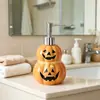 En Stock Amazon Más Vendido Calabaza Fantasma de Halloween Forma de Calabaza Botella de Cerámica con Pulsador para Dispensar Jabón de Manos y Gel de Ducha