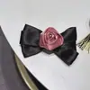 Pinza para el Cabello con Lazo de Flor de Rosa del Mismo Estilo que Yu Shuxin, Dulce y Linda, para Cabello Semirecogido en la Parte Trasera de la Cabeza, Accesorio para el Cabello tipo Pinza de Pato