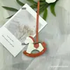 Pendant de bolsa de cavalo de madeira pequeno combinando cores, pônei requintado feito à mão, pendente de cavalo de balanço criativo personalizado para carro de bolsa