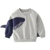 Suéter informal de manga larga con estampado coreano para niño, jersey de moda urbana, otoño de 2023