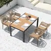 Juego de mesa y sillas de exterior con sombrilla para patio, jardín de villa, sillas de ratán, ocio al aire libre, impermeable y resistente al sol, combinación de exterior