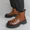 Botas de Hombre Estilo Británico de Caña Alta para Motocicleta Botas de Moda para Hombre 2025 Nuevas Transfronterizas Otoño e Invierno Nuevas Botas de Cuero para el Trabajo