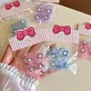 Pinzas para el Cabello de Flor con Malla de Color y Pedrería para Niños, Mini Pasadores para Niñas, Gomas para el Cabello de Bebé, Accesorios para el Cabello