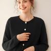 Suéter de Cuello Redondo Grueso de Cachemira de Montaña Cárdigan de Punto para Mujer Otoño e Invierno Mangas Raglán Suelto Combinable Suéter de Punto Suave Encerado Chaqueta