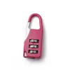 Mini cadeado de combinação, cadeado de três dígitos para bagagem, cadeado anti-roubo portátil, cadeado de segurança para mochila pequena, cadeado de liga de zinco