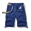 Comercio Exterior Ropa de Hombre al por Mayor Verano Holgados Casuales Pantalones Cortos Cargo Camuflaje Talla Grande Pantalones con Múltiples Bolsillos de Solapa Pantalones de Longitud Media K19