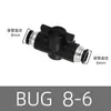 Válvula manual BUC-4/8/6/4/10/12mm interruptor de manguera de aire válvula conector rápido neumático tapón de válvula manual