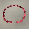 Cadena de Lentejuelas Rojas con Lentejuelas Láser tipo Espejo Redondas, Cuadradas, Rectangulares y en Forma de Diamante en Rojo Brillante para Celebraciones de Boda, Cortina de Lentejuelas